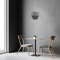 First Choice Lighting Dark Grey 3 Tier Ceiling Lamp Shade - thumbnail 6