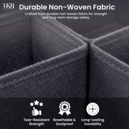 LKH Home Collection Lkh Clothes Drawer Organiser Set Of 6 Foldable Wardrobe Organizers Boxes For Clothes Accessories Dust Resistant Drawers Dividers - thumbnail 5