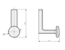 B2C Coat Hat Hooks Twin Robe Door Dress Bathroom Towel Bag Wall Hanger Brushed Gold Arco - thumbnail 5