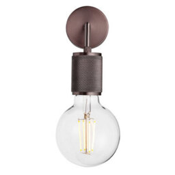 Industville Knurled Edison Wall Light, Bronze - thumbnail 1
