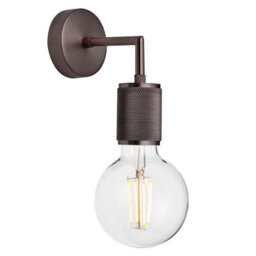 Industville Knurled Edison Wall Light, Bronze - thumbnail 2