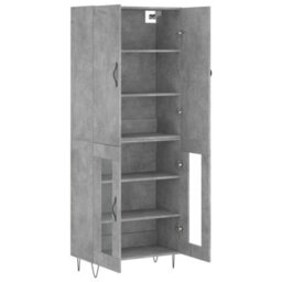 Berkfield Highboard Concrete Grey 69.5X34X180 Cm Engineered Wood - thumbnail 4