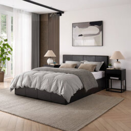 Luna 3Ft Single Black Ottoman Storage Bed With Gas Lift & 15Cm Thick Memory Foam Mattress - L: 203Cm X W: 108Cm X H: 88.5Cm - thumbnail 3