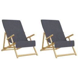Berkfield Beach Towels 2 Pcs Anthracite 60X135 Cm Fabric 400 Gsm - thumbnail 4