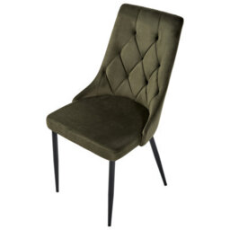 Beliani Set Of 2 Dining Chairs Avenir Velvet Olive Green - thumbnail 6