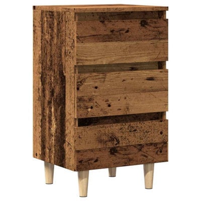 Berkfield Classic Bedside Cabinet Old Wood 40X35X69 Cm Engineered Wood - image 1