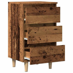 Berkfield Classic Bedside Cabinet Old Wood 40X35X69 Cm Engineered Wood - thumbnail 9