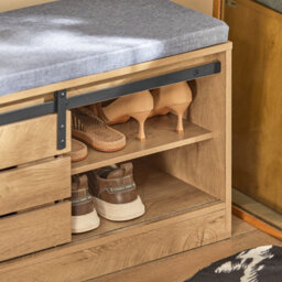 Sobuy Fsr120-N,shoe Bench With 2 Doors Wood Vintage,wood Veneer,w80Xd35Xh48 - thumbnail 8