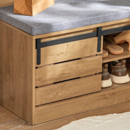 Sobuy Fsr120-N,shoe Bench With 2 Doors Wood Vintage,wood Veneer,w80Xd35Xh48 - thumbnail 7