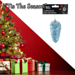 Christmas Tree Decoration Hanging Acrylic Angel Wings X Ice Blue - thumbnail 6
