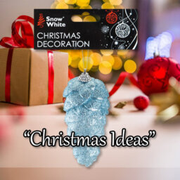 Christmas Tree Decoration Hanging Acrylic Angel Wings X Ice Blue - thumbnail 5