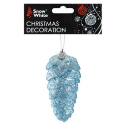 Christmas Tree Decoration Hanging Acrylic Angel Wings X Ice Blue