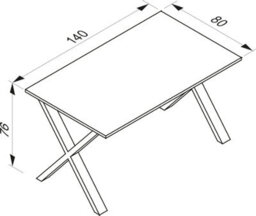Vcm Wooden Dining Table Kitchen Table Xona X 140X80 - thumbnail 3