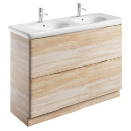 Plum&clay Eden Light Oak Floorstanding Vanity Unit With Round Resin Basin (W)1240mm - thumbnail 4