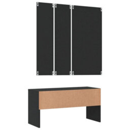 Walplus Hallway Furniture Set Black Engineered Wood - thumbnail 6