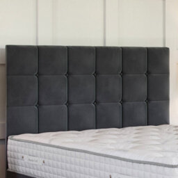 Divan Base Direct Plush Charcoal Platform Top Divan Bed No Storage Base 6Ft Super King + Sicily Floor Standing Headboard - thumbnail 2