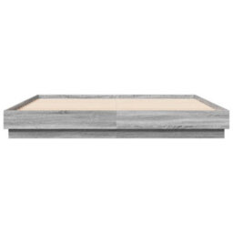 Berkfield Bed Frame With Led Without Mattress Grey Sonoma 180X200 Cm Super King - thumbnail 6
