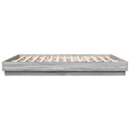 Berkfield Bed Frame With Led Without Mattress Grey Sonoma 180X200 Cm Super King - thumbnail 7