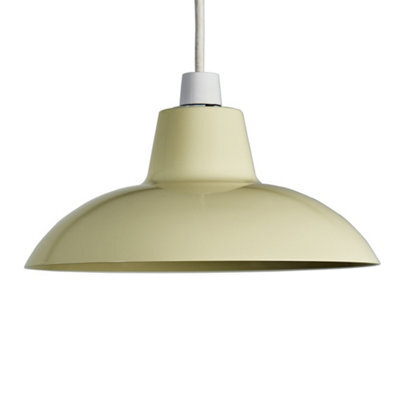 Valuelights Civic Retro Style Gloss Cream Metal Easy Fit Ceiling Light Shade (D)28.8Cm - image 1