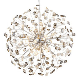 Luminosa Lighting Luminosa Katrina Spherical Pendant Ceiling Light Chrome K9 Crystals Smoke Colored 9X G9 3000K - thumbnail 3