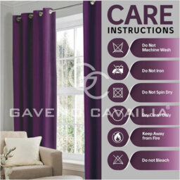 Gc Gaveno Cavailia Aubergine Blackout Eyelet Curtains 66X72 Inches 80-90% Black Out Thermal Ring Top Curtain Pair Window - thumbnail 4