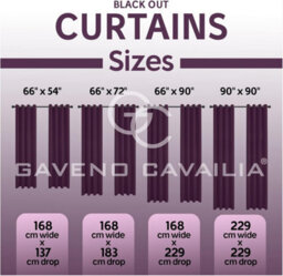Gc Gaveno Cavailia Aubergine Blackout Eyelet Curtains 66X72 Inches 80-90% Black Out Thermal Ring Top Curtain Pair Window - thumbnail 5