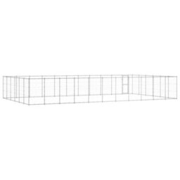 Berkfield Durable Outdoor Dog Kennel Galvanised Steel 79.86 M2 - thumbnail 4