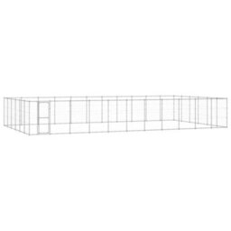 Berkfield Durable Outdoor Dog Kennel Galvanised Steel 79.86 M2 - thumbnail 2