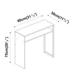 Urbn-Living Urbnliving 80Cm Width Rustic Brown Wooden & Steel Console Display Table Living Room Hallway With Storage Shelf - thumbnail 4