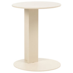 Beliani Garden Side Table Vanzago 40 Cm 40 Cm Metal Beige - thumbnail 1