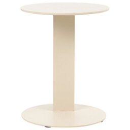 Beliani Garden Side Table Vanzago 40 Cm 40 Cm Metal Beige - thumbnail 4
