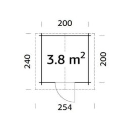 Palmako Vivian 3.8M² - 2.0M X 2.0M - 28mm Wall Logs - thumbnail 3