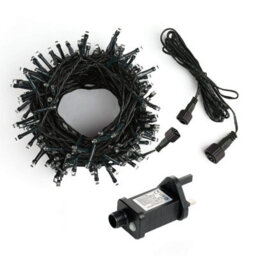 Best Artificial 500 Multi-Coloured Led's Black Cable Connectable Outdoor Garden Party Waterproof String Lights (50M) Low Voltage Plug - thumbnail 2