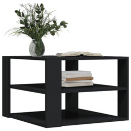 Vidaxl Coffee Table Black 59.5X59.5X40 Cm Engineered Wood - thumbnail 3