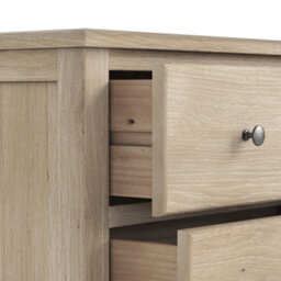 Celine Oak 6 Drawer Chest Of Drawers - Fully Assembled By Roseland Furniture - thumbnail 5