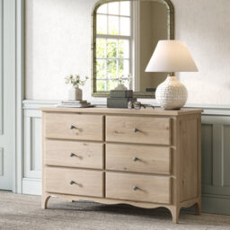 Celine Oak 6 Drawer Chest Of Drawers - Fully Assembled By Roseland Furniture - thumbnail 2