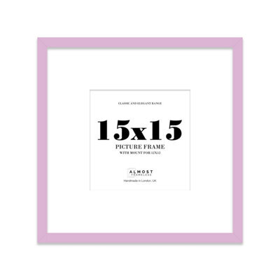 "15X15"" Lilac Picture Frame - 15X15"" Square Frame With 12X12"" Mount For 15X15""/12X12"" Pictures Classic Style Room Decor, 1 Pack" - image 1