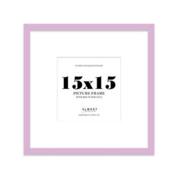 "15X15"" Lilac Picture Frame - 15X15"" Square Frame With 12X12"" Mount For 15X15""/12X12"" Pictures Classic Style Room Decor, 1 Pack" - thumbnail 1