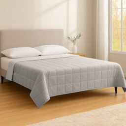Harbour Housewares Weighted Blanket With Storage Bag - 125 X 180Cm - 6Kg - Grey - thumbnail 6