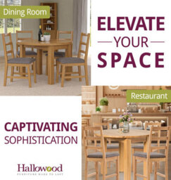 Hallowood Furniture Waverly Drop Leaf Round Table With 4 Ladder Back Oak Chairs With Grey Fabric Seats - thumbnail 6