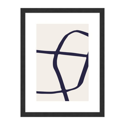 Accent By Nielsen Velino Black Picture Frame 30X40Cm - With Glass Front And Abstract Poster Print - image 1