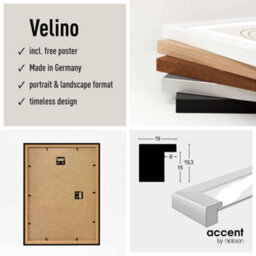 Accent By Nielsen Velino Black Picture Frame 30X40Cm - With Glass Front And Abstract Poster Print - thumbnail 5