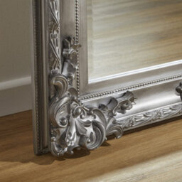The Online Mirror Shop Leaner Mirror Grand Louis Rectangular Shape With Antique Silver Frame For Hanging In Bedroom - H 180Cmxw 90Cmxd 6.5Cm - thumbnail 4