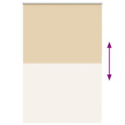 Berkfield Durable Roller Blind Blackout Beige 160X230 Cm Fabric Width 156.6 Cm Polyester - thumbnail 5