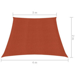 Berkfield Sunshade Sail 160 G/m2 Terracotta 3/4X2 M Hdpe - thumbnail 6