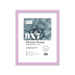"9X7"" Lilac Frame With Mount For 7X5"" Pictures 20mm Thin Edge Portrait And Landscape Display With Wall Hooks And Kickstand" - thumbnail 1
