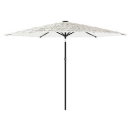 Walplus Garden Parasol With Steel Pole White 288X288X225 Cm - thumbnail 2