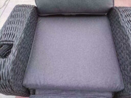 UK Leisure World Rattan Recliner Wicker Garden Outdoor Sun Lounger Chair Chair Sofa Furniture Patio Grey - thumbnail 3