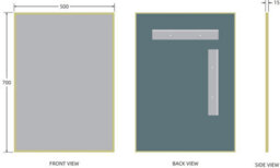 Aveli 700 X 500mm Brushed Brass Wall Mounted Bathroom Mirror Framed Rectangular Modern - thumbnail 4