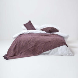 Homescapes Nirvana Cotton Mauve Cushion Cover, 45 X 45 Cm - thumbnail 4